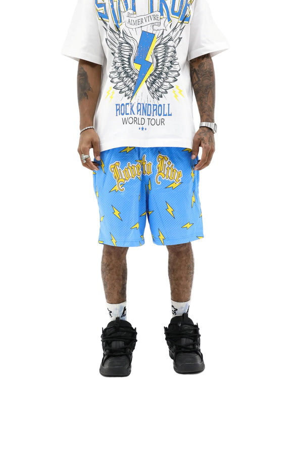 Love to Live Av Lightning Mesh Shorts