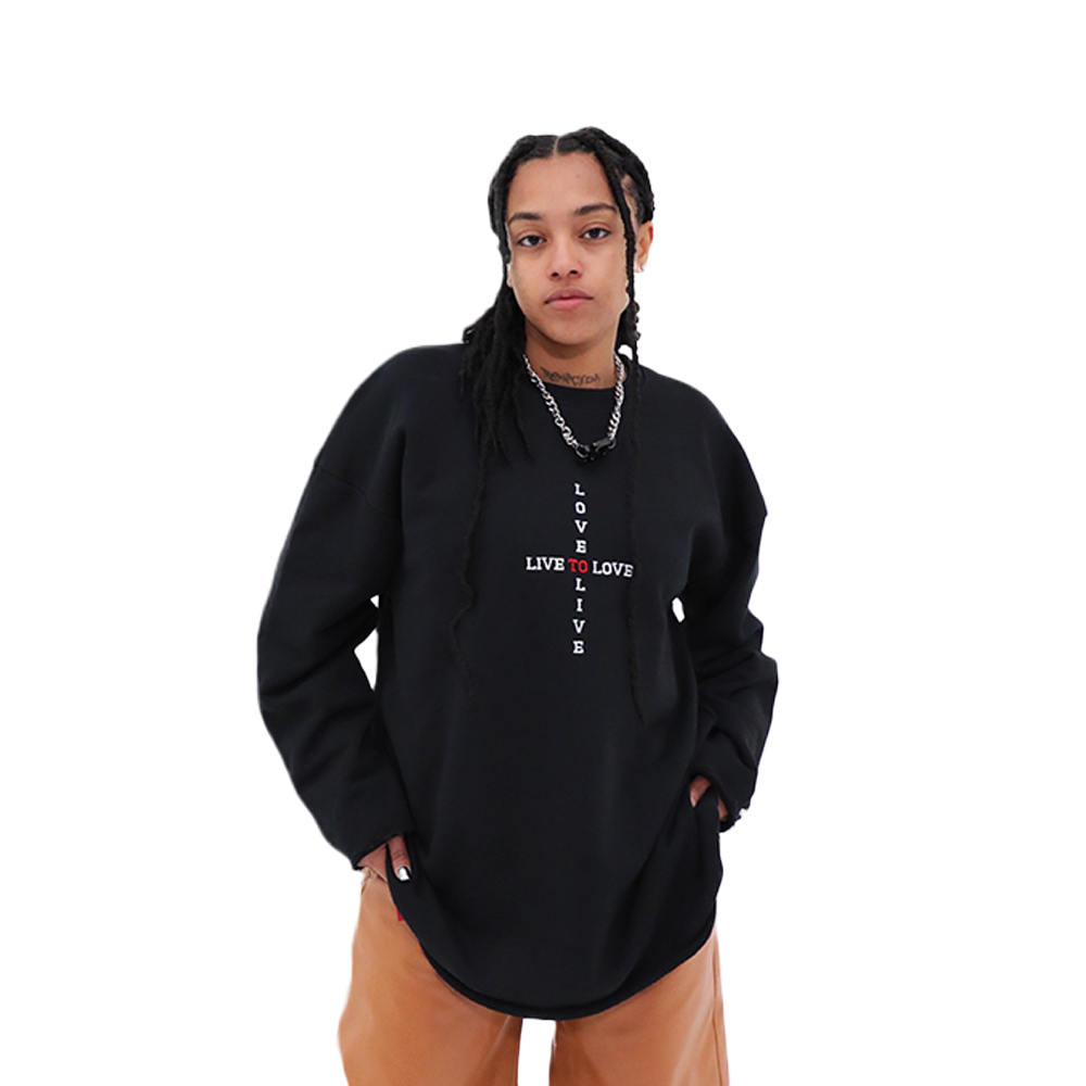 Love to Live Angel & Demon Crewneck Sweatshirt