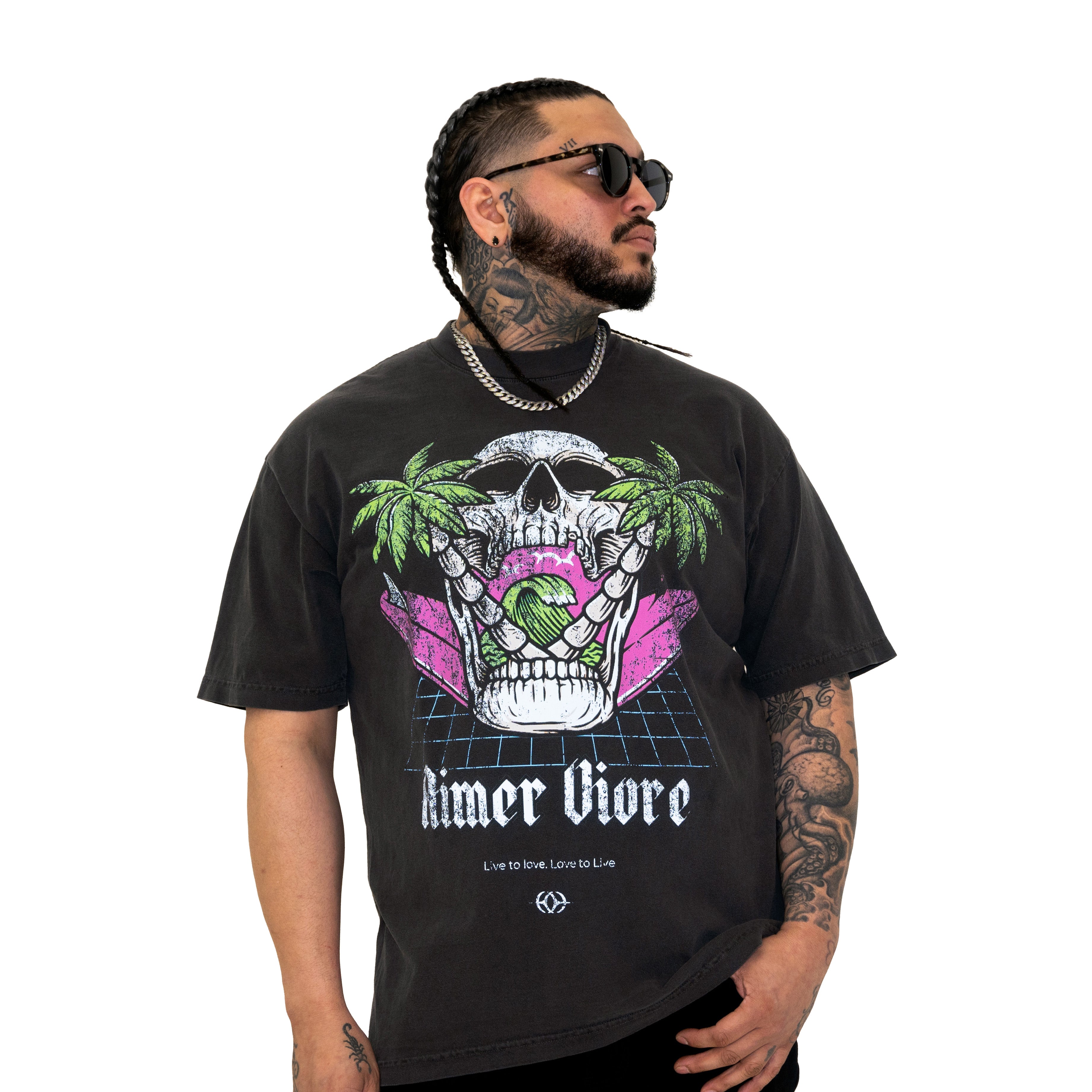 Skull Palm Trees Tee