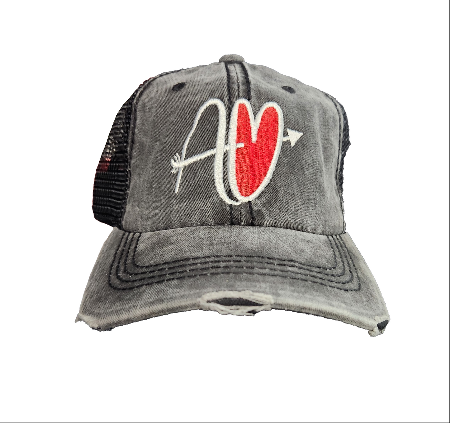 AV Embroidered Distrested Trucker